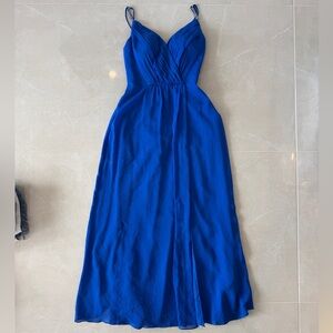 David’s Bridal Blue Bridesmaid Dress